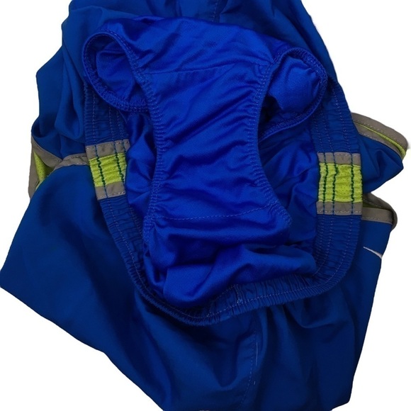 NIKE Women Running Shorts Dri-Fit Blue Green Grey White Swoosh Mesh Size XS - Picture 5 of 11